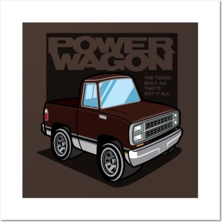 Dark Brown Sunfire - Power Wagon (1980 - White-Based) Posters and Art